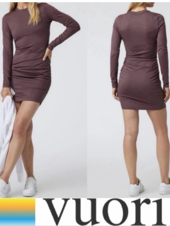 Vuori Dresses & Skirts - Vuori Long Sleeve Halo Essential Dress wine heather size M